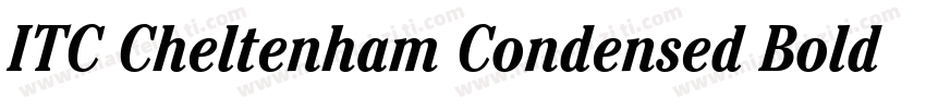 ITC Cheltenham Condensed Bold Itali字体转换